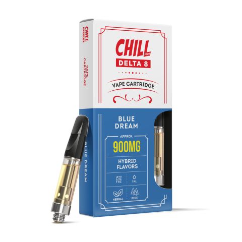 900mg D8 Vape Cart - Blue Dream - Hybrid - 1ml - Chill Plus - Thumbnail 1