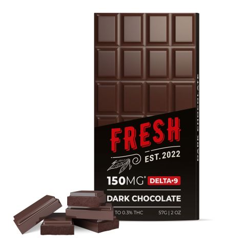 150mg Dark Chocolate Bar - Delta 9 - Fresh - Thumbnail 1