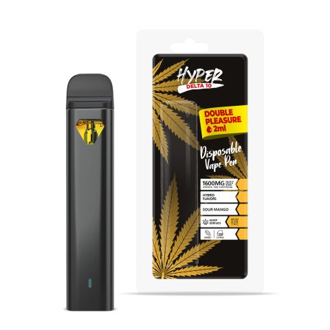 1600mg D10, D8 Vape Pen - Sour Mango - Hybrid - 2ml - Hyper - Thumbnail 1