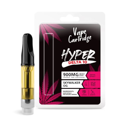 900mg D10, D8 Vape Cart - Skywalker OG - Sativa - 1ml - Hyper - Thumbnail 1