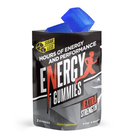 Sugarless Energy Gummies - Energy Boost Supplement - 2 Pack - Thumbnail 2