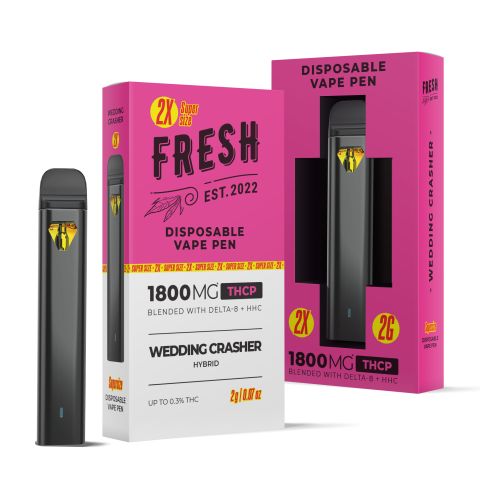 1800mg THCP, D8, HHC Vape Pen - Wedding Crasher - Hybrid - 2ml - Fresh - Thumbnail 1