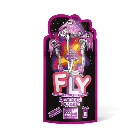 150mg D8, D9, Mushroom Gummies - Magic Love Groovy Mix - Fly - Thumbnail 1