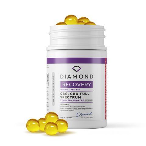 50mg CBG, CBD Capsules - 60ct - Diamond - Thumbnail 1