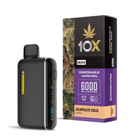 6000mg D8 Vape Pen - Acapulco Gold - Sativa - 6ml - 10X - Thumbnail 1