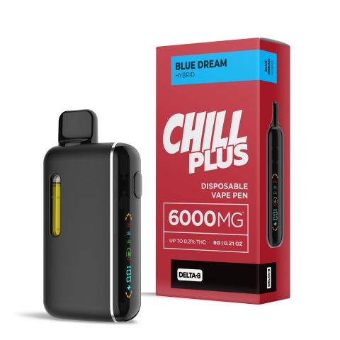 6000mg D8 Vape Pen - Blue Dream - Hybrid - 6ml - Chill Plus - Thumbnail 1