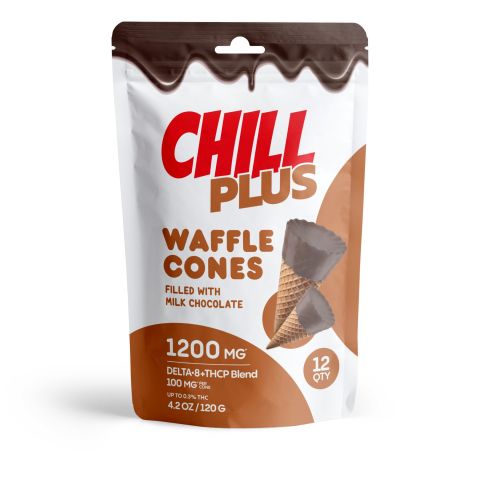 100mg Milk Chocolate Waffle Cones - D8, THCP - Chill Plus - Thumbnail 1