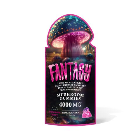 200mg D8, D9, THCP, Mushroom Blend Gummies - Bohemian Berry - Fantasy - Thumbnail 1