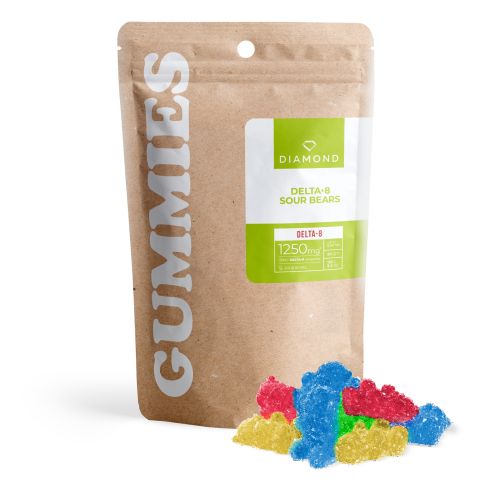 25mg Delta 8 Gummies – Sour Bears – Diamond CBD - Thumbnail 1