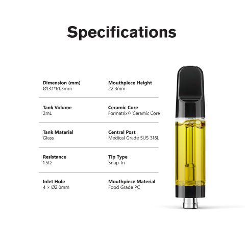 Focus Blend - 2000mg Vape Cart - Sativa - 2ml - Blends by Fresh - Thumbnail 9