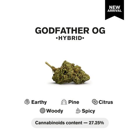 Godfather OG Flower - Hybrid - THCA - Thumbnail 4
