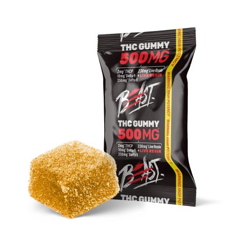 500mg D8, D9, THCP, Live Resin Gummies - Beast - Thumbnail 1
