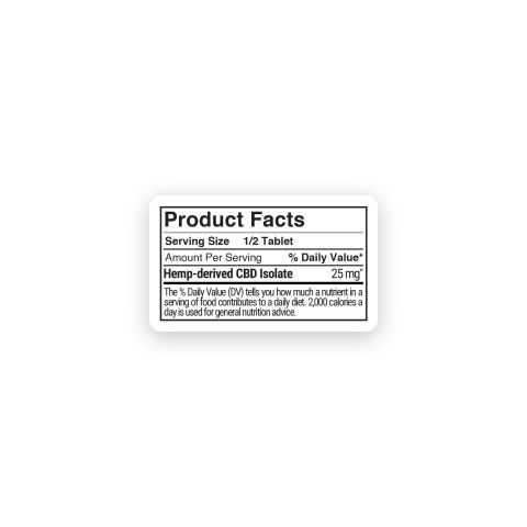 50mg CBD Isolate Nano Tablets - Green Apple - Thumbnail 10