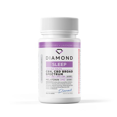 31mg Broad Spectrum CBD, CBN, Melatonin Tablets - Lavender Berry - Thumbnail 3